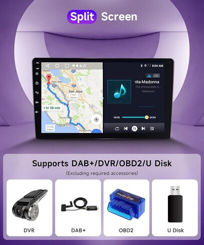 4Core 4G+64G Android CAR Radio for Honda Civic 2008-2011, Rimoody Car Stereo with Wireless Carplay and Android Auto Mirror Link GPS WiFi 9 Inch Touchscreen BT FM/RDS EQ SWC Backup Camera in Saudi Arabia