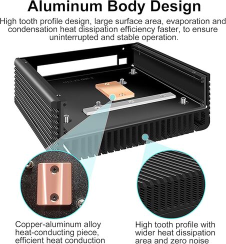 Kikusenko 4 Ports Micro Firewall Appliance Inter N200 Quad Core, Inter I226-V 2.5Gbe NIC Mini PC, Network Gateway Soft Router Mini Computer, Support AES-NI, DDR5 RAM, Barebone NO RAM NO SSD in Kuwait