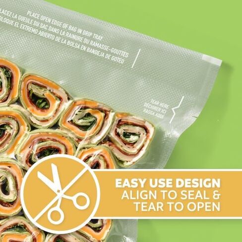 FoodSaver Gallon Pre-Cut Vacuum Seal Bags, Easy Use Vacuum Storage Bag (1 Gallon (24 CT)) in Kuwait