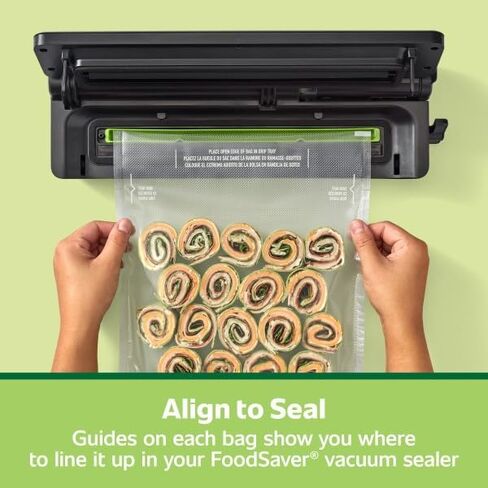 FoodSaver Gallon Pre-Cut Vacuum Seal Bags, Easy Use Vacuum Storage Bag (1 Gallon (24 CT)) in Kuwait