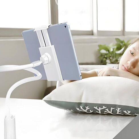 قرص Gooseneck القابل للتعديل وحامل الهاتف ، و 360 درجة مئوية المشبك الوقوف للمكتب ، والسرير ، والعرض بدون اليدين ، الأسود in Saudi Arabia