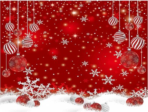 Allenjoy 10 x 8 FT Red Christmas Sparkle Bokeh Snowflakes Photography Background Xmas Party Decor Backdrop for Photo Studio Prop Supplies in Saudi Arabia