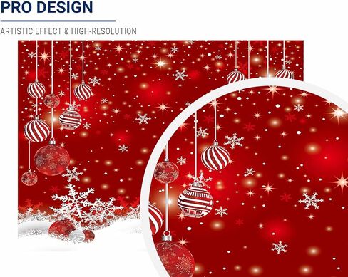 Allenjoy 10 x 8 FT Red Christmas Sparkle Bokeh Snowflakes Photography Background Xmas Party Decor Backdrop for Photo Studio Prop Supplies in Saudi Arabia