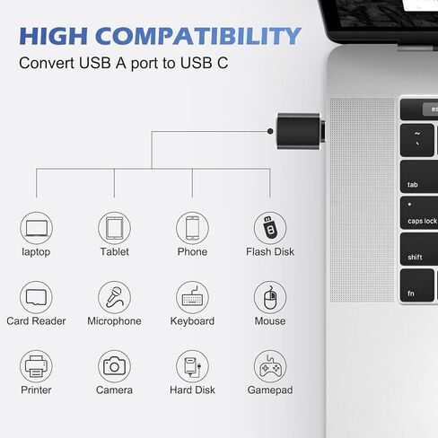 USB C to USB Adapter for Apple Watch USBA Female to USBC Male Adapter for iPhone, Airpods, MacBook, Samsung (A to C) in Saudi Arabia