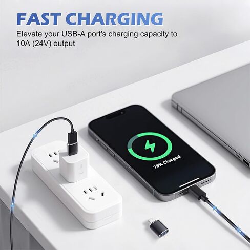USB C to USB Adapter for Apple Watch USBA Female to USBC Male Adapter for iPhone, Airpods, MacBook, Samsung (A to C) in Saudi Arabia