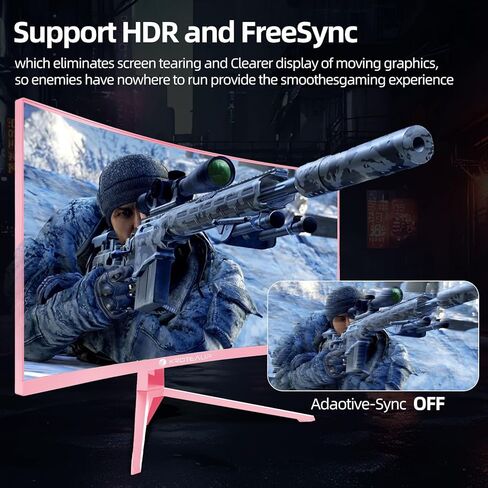 Pink 34 Inch Curved Gaming Monitor 4K, 3440x1440 165Hz Ultrawide Computer Monitor, 1500R -Pip 1ms(Mprt) ‌HDR400 125% sRGB, Dci-P3 92%, HDMI/DP, Port, Suitable for Games and Office Work in Saudi Arabia