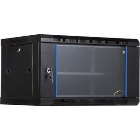 12U Wall Mount Network Cabinet - 23.6" Deep Server Rack Enclosure with Locking Glass Door & Removable Side Panels, IT/AV Equipment Rack for Secure Data and Audio-Visual Installations in Kuwait