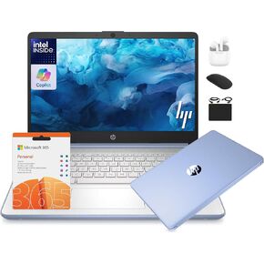 HP 14 Laptop Student Business 2025 Flagship Computer, AI Copilot, 4-Core 13th Gen Intel CPU, 16GB RAM 628GB Storage (128GB UFS+500GB Ext) 1-Yr Office 365 Long Battery HubxcelAccessory Win 11S Lavender in Kuwait