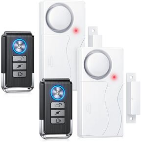 Door Alarms for Kids Safety, 110dB Loud Door Chimes When Door Opens, Door Sensor with Remote, Battery, Window Alarms for Home Security, 2 Pack in Saudi Arabia
