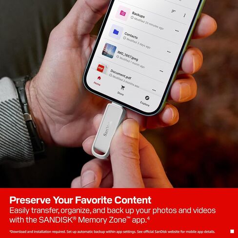SanDisk 1TB Phone Drive with USB Type-C - for Smartphones, Tablets, and Computers - Up to 150MB/s, USB 3.2 Gen 1 - Arctic White - SDIXS0N-1T00-GN6NE in Saudi Arabia