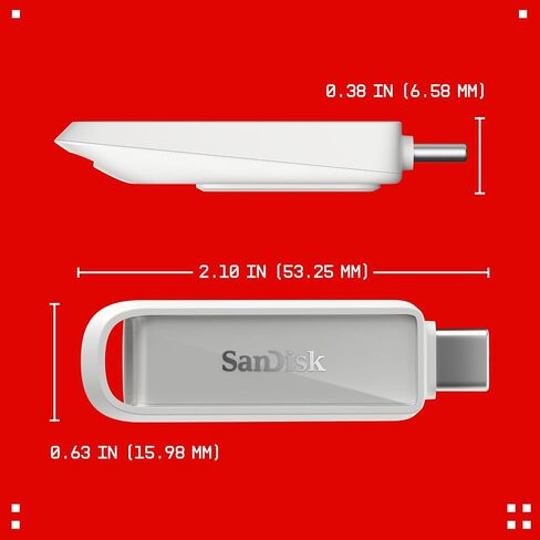 SanDisk 1TB Phone Drive with USB Type-C - for Smartphones, Tablets, and Computers - Up to 150MB/s, USB 3.2 Gen 1 - Arctic White - SDIXS0N-1T00-GN6NE in Saudi Arabia