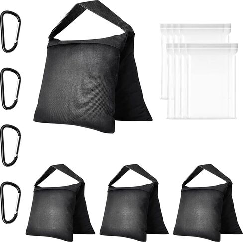 emart emart sandbag sandbag photo studio bage bag bag design -4 packs set (black) + emart 4.5 inch backdrop clamp backdrop kit -6 spring clamps ، 8 background clists for photo studio in Saudi Arabia