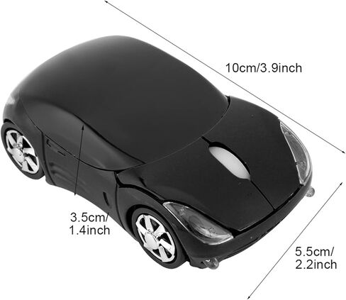 Sorandy 2.4GHz Wireless Mouse, Classic Car Shaped Mouse with USB Reciver, 1600 DPI Optical Computer Mouse Compatibile with Windows XP, Vista, Windows 7, ME, 2000, OS (Black) in Saudi Arabia