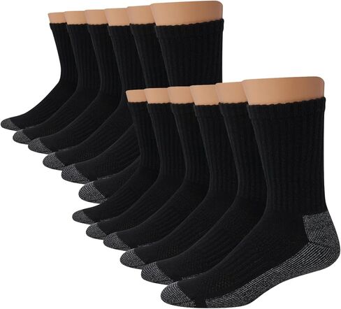 Hanes mens X-temp Lightweight Liner Socks, 6-pair Pack Work Sock, White, 12-14 Big Tall US in Saudi Arabia