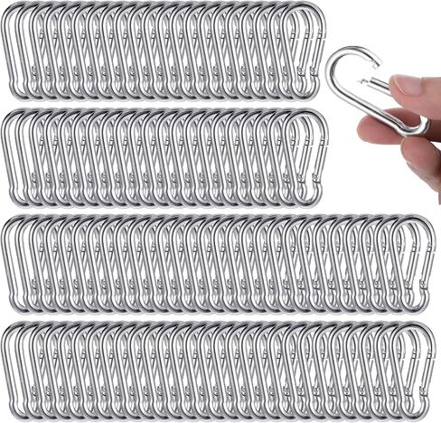100 PCS Spring Snap Hooks ، M5 Spring Snap Hook Clips Clips Metal Hight Duty Link Buckle chain chain chain small rope monnector for keys swing swing fishing travel in Saudi Arabia