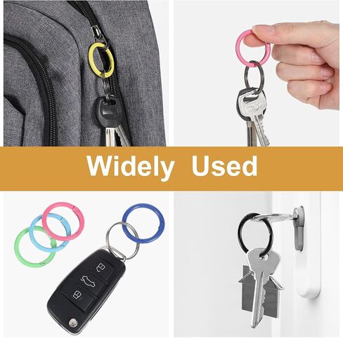 12 PCS Carabiner Spring O Rings 1 "Carabiner Clip keychain Contlulful Key Ring Keyrings Buckle لتوصيل سلاسل المفاتيح ، والتصفيق ، وملحقات DIY Charms in Saudi Arabia