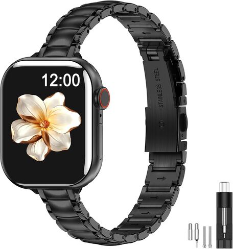 MioHHR Thin Stainless Steel Bands Compatible for Apple Watch 42/41/40/38mm in Kuwait