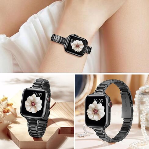MioHHR Thin Stainless Steel Bands Compatible for Apple Watch 42/41/40/38mm in Kuwait