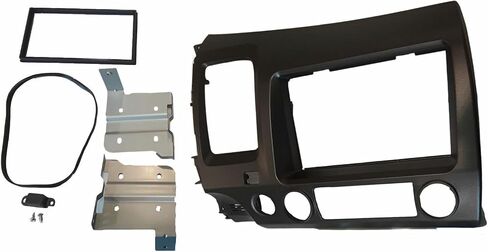 مجموعة مزدوجة DIN DASH قم بتثبيت ستيريو لـ Honda for Civic 2006-2011 Gun Metal in Saudi Arabia