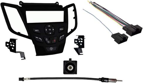 Harmony Audio Compatible with Ford Fiesta 2011 Without Sync Single DIN Stereo Harness Radio Install Kit Black Dash in Saudi Arabia