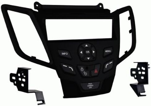 Harmony Audio Compatible with Ford Fiesta 2011 Without Sync Single DIN Stereo Harness Radio Install Kit Black Dash in Saudi Arabia