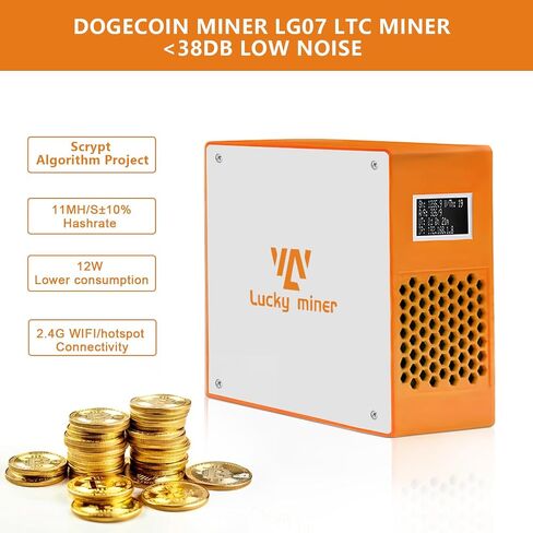 مناجم DogeCoin الجديدة و Litecoin Miner Lucky LG07-11MH/S ASIC SOLO Miner-25W-2.4GWIFI-QUIET SCRYIET Crypto Miner تشمل استهلاك الطاقة المنخفضة للاستخدام المنزلي. in Saudi Arabia