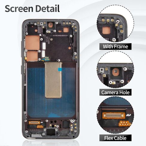 TFT for Samsung S23 Screen Digitizer for Samsung S23 LCD Screen Replacement for Galaxy SM-S911U Screen Touch Display Assembly with Frame Black (Without Fingerprint Function) in Saudi Arabia