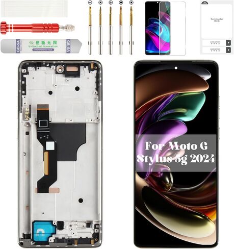 for Motorola Moto G Stylus 5G 2024 Screen for Moto G Stylus 5G 2024 Display LCD for Moto G Stylus 5G 2024 Digitizer Repair Touch XT2419-2 XT2419-1 XT2419 Black with Frame in Saudi Arabia
