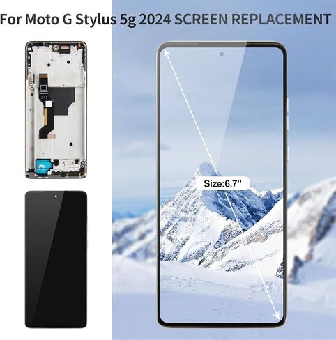 for Motorola Moto G Stylus 5G 2024 Screen for Moto G Stylus 5G 2024 Display LCD for Moto G Stylus 5G 2024 Digitizer Repair Touch XT2419-2 XT2419-1 XT2419 Black with Frame in Saudi Arabia