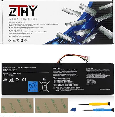 ZTHY GAG-N4A Laptop Battery Replacement for Gigabyte Aorus 15 XE5 15G KC XC 15P XD YD 17G YD 17H, Aero 15 OLED XD 16 XE5 17 HDR YD Series 541387460005 15.2V 6514mAh in Saudi Arabia