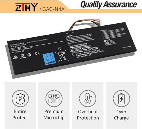 ZTHY GAG-N4A Laptop Battery Replacement for Gigabyte Aorus 15 XE5 15G KC XC 15P XD YD 17G YD 17H, Aero 15 OLED XD 16 XE5 17 HDR YD Series 541387460005 15.2V 6514mAh in Saudi Arabia