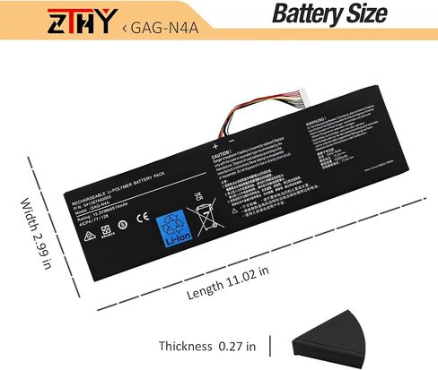 ZTHY GAG-N4A Laptop Battery Replacement for Gigabyte Aorus 15 XE5 15G KC XC 15P XD YD 17G YD 17H, Aero 15 OLED XD 16 XE5 17 HDR YD Series 541387460005 15.2V 6514mAh in Saudi Arabia