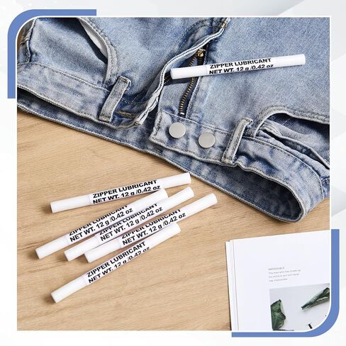 Nuanchu 6 PCS SHIPPER WAX SNAP و SHIPPER THEATHATANT و ZIP LUBE لتشحيم وحماية السوستة البلاستيكية والمعدنية - مثالية للقوارب ، القماش ، حقائب الظهر ، الخيام ، السترات ، وأكثر من ذلك (0.42 أوقية) in Saudi Arabia