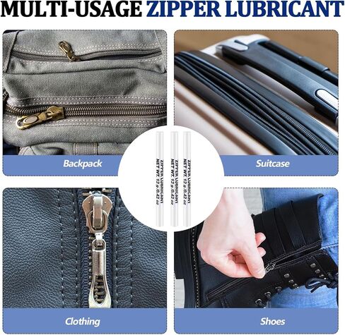 Nuanchu 6 PCS SHIPPER WAX SNAP و SHIPPER THEATHATANT و ZIP LUBE لتشحيم وحماية السوستة البلاستيكية والمعدنية - مثالية للقوارب ، القماش ، حقائب الظهر ، الخيام ، السترات ، وأكثر من ذلك (0.42 أوقية) in Saudi Arabia
