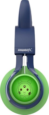 Riwbox Kids Headphones, CT-7S Cat Ear Bluetooth Headphones with LED Light, 85dB Volume Limiting, Over Ear with Microphone for Laptop/PC/TV (Pink&Purple) in Kuwait