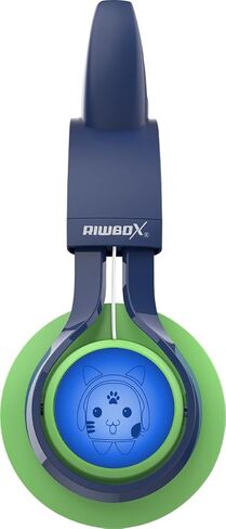 Riwbox Kids Headphones, CT-7S Cat Ear Bluetooth Headphones with LED Light, 85dB Volume Limiting, Over Ear with Microphone for Laptop/PC/TV (Pink&Purple) in Kuwait