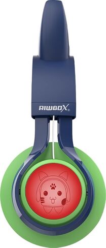 Riwbox Kids Headphones, CT-7S Cat Ear Bluetooth Headphones with LED Light, 85dB Volume Limiting, Over Ear with Microphone for Laptop/PC/TV (Pink&Purple) in Kuwait