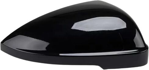 غطاء المرآة الجانبية متوافقة مع VW Jetta MK7 2019 2020 2021 2022 2023 إكسسوارات سيارات شل المرآة الخلفية (الأسود يمين) in Saudi Arabia
