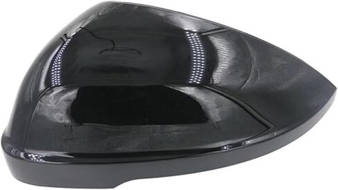 غطاء المرآة الجانبية متوافقة مع VW Jetta MK7 2019 2020 2021 2022 2023 إكسسوارات سيارات شل المرآة الخلفية (الأسود يمين) in Saudi Arabia