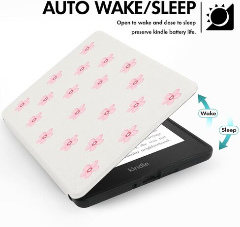 Cute Yellow Sunflower Case for 7" Kindle Paperwhite(12th Gen,2024)&Kindle Colorsoft with Hand Strap,Compatible with MagSafe for Wireless Charging,Sleep/Wake,Soft Silm Fit Leather Cover for KPW6 in Kuwait