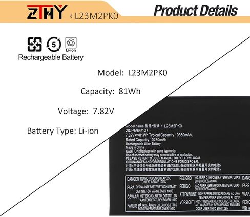 81WH L23M2PK0 L23B2PK0 استبدال البطارية لـ Lenovo Legion GO 8APU1 ​​8.8 بوصة AMD RYZEN Z1 Extreme Handheld 2023 Gaming PC Series L23C2PK0 L23D2PK0 L23L2PK0 5B10M36299 in Kuwait