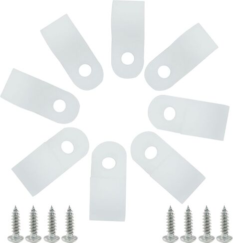 Hordion 50 Pack 3/4 Inch Rope Light Clips, P-Style Mounting Clips Cable Clamps with Screws for Wire Management in Saudi Arabia