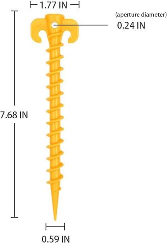 Heavy Duty Tent Stakes,Yellow Camping Tent Plastic Ground Pegs Set of 4,for Camping, Hiking, Garden & Outdoor Canopy in Saudi Arabia