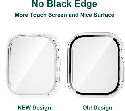 HANKN [2 Pack Waterproof Plated Hard Case for Apple Watch Series 6 5 4 SE 40mm Tempered Glass Screen Protector Case, [No Black Edge] Full Protective Shockproof Iwatch Bumper Cover (Gold x 2, 40mm) in Saudi Arabia