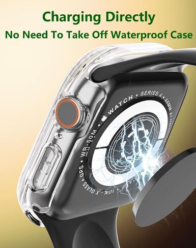 HANKN [2 Pack Waterproof Plated Hard Case for Apple Watch Series 6 5 4 SE 40mm Tempered Glass Screen Protector Case, [No Black Edge] Full Protective Shockproof Iwatch Bumper Cover (Gold x 2, 40mm) in Saudi Arabia