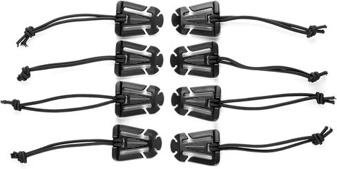 Builtright Industries Clips Tech Clips (Web Dominators) - Black | طقم 8pc - إدارة الشريط العالمي ولألواح ومولي معدات in Kuwait