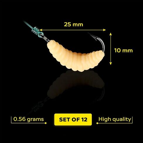 25pc Maggots Fishing Bait in Box Fishing Gear and Equipment Tackle Bass Lure Fish Stuff Accessories Crankbait Supplies in Saudi Arabia