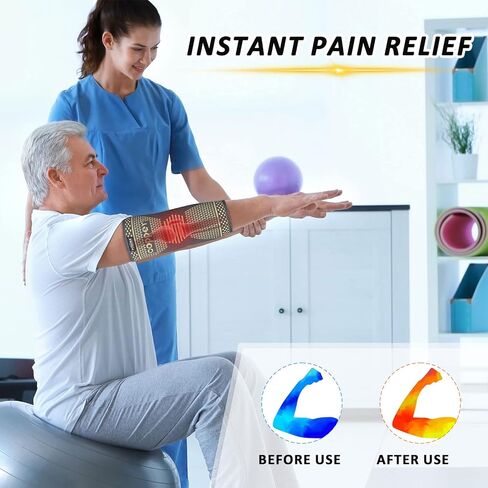 أكمام ضغط النحاس كوع لضغط آلام الرجال ، والنساء ، ودعم الذراع ، وسادات الساعد ، لالتهاب الأوتار ، والتنس ، واعبي الجولف ، والتهاب المفاصل ، ورفع الأثقال in Kuwait