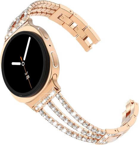 متوافق مع SARACE مع Samsung Galaxy Watch 8 Band 40mm 44mm ، Galaxy Watch 8 Classic Band 46mm Women Bling Diamond Rhinestone Bracelet for Galaxy Watch 8 in Kuwait