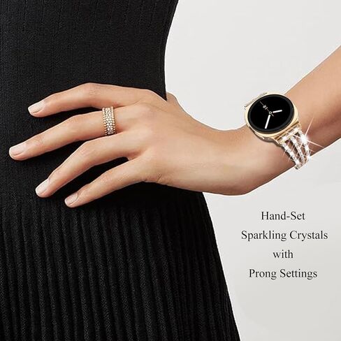 متوافق مع SARACE مع Samsung Galaxy Watch 8 Band 40mm 44mm ، Galaxy Watch 8 Classic Band 46mm Women Bling Diamond Rhinestone Bracelet for Galaxy Watch 8 in Kuwait